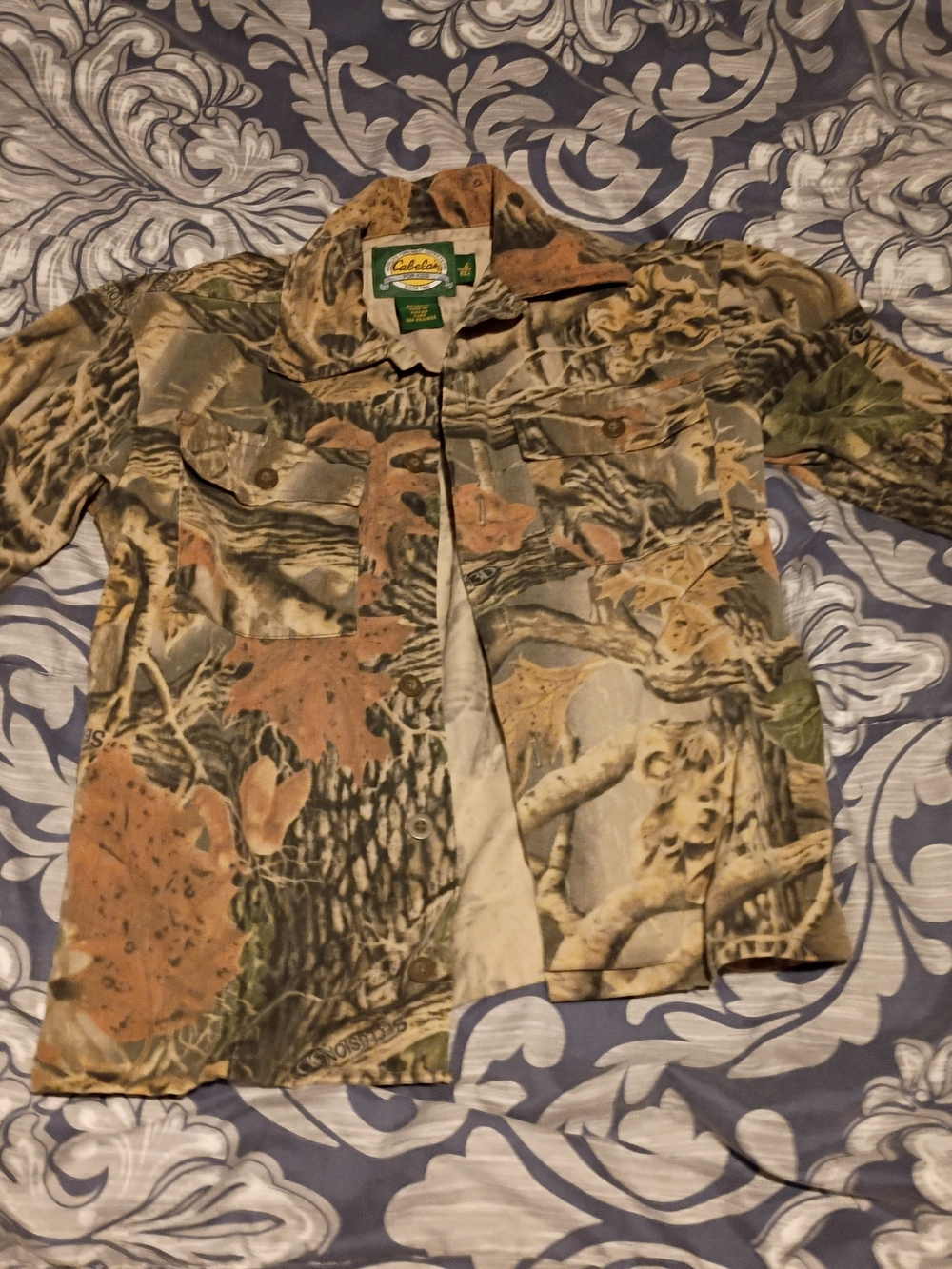 Cabela's Kids' Camo Jean-Style Jacket in Brown and Green